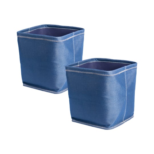 DII® 13" Zig Zag Stitch Trapezoid Fabric Bins